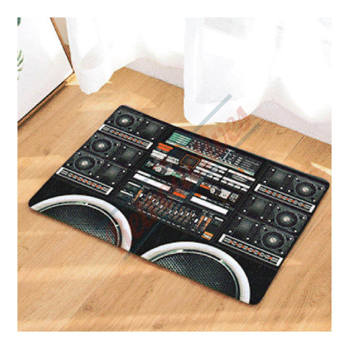 Retro Boom Box Rug Bath Mat Retro Boom Box Rug Bath Mat