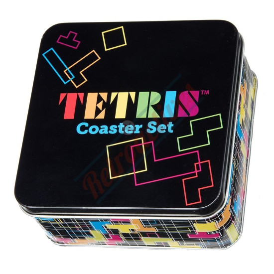 TETRIS 10 Piece Coaster Set with Tin Storage Box
