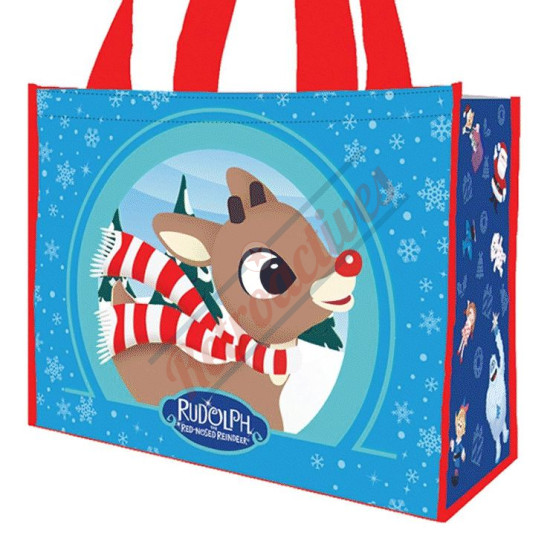 Rudolph The Red-Nosed Reindeer Large Recycled Shopper Tote