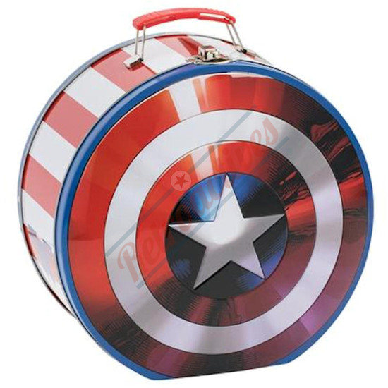 Marvel Captain America Shield Shaped Tin Tote