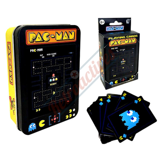 Pac Man Playing Cards with Storage Tin