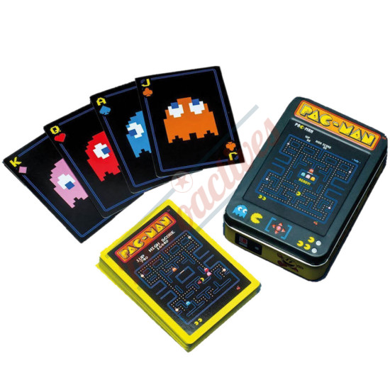 Pac Man Playing Cards with Storage Tin