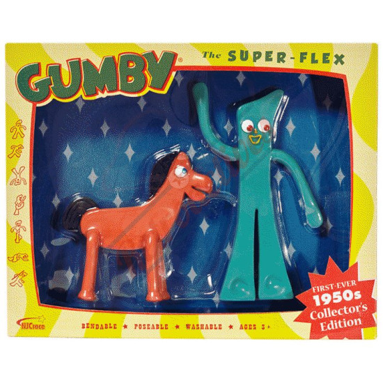 1950s Collectors Edition Gumby and Pokey Bendable Pair Boxed Set