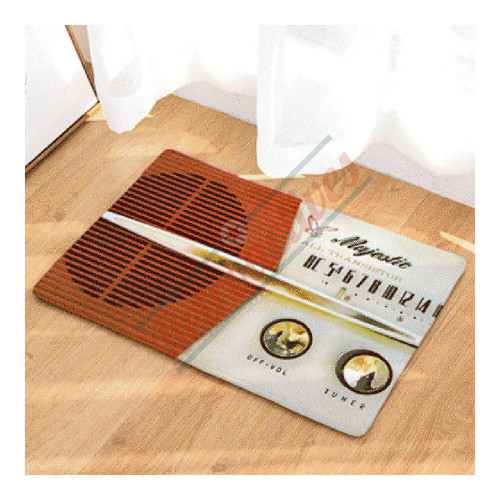 Vintage Transistor Radio Rug Bath Mat   Vintage Transistor Radio Rug Bath Mat