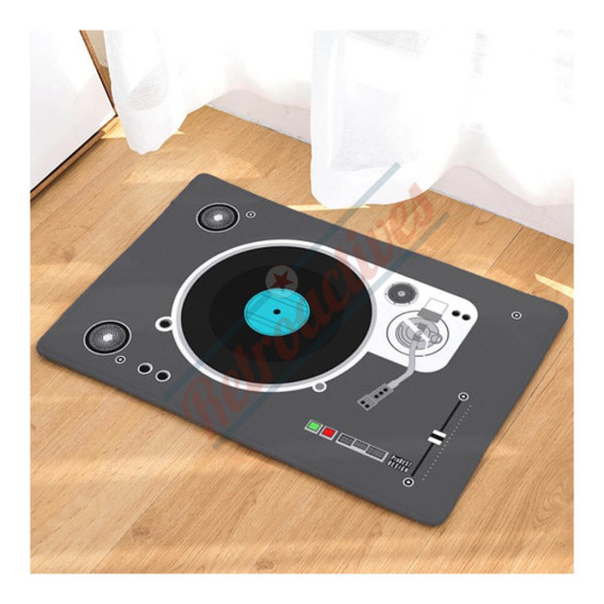 Retro Old-School Turntable  Rug Bath Mat  