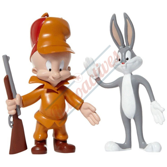 Bugs Bunny and Elmer Fudd Bendable Pair