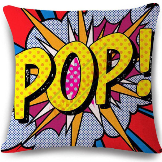 Pop Art Comic - Dotted POP - Decorative Throw Pillow