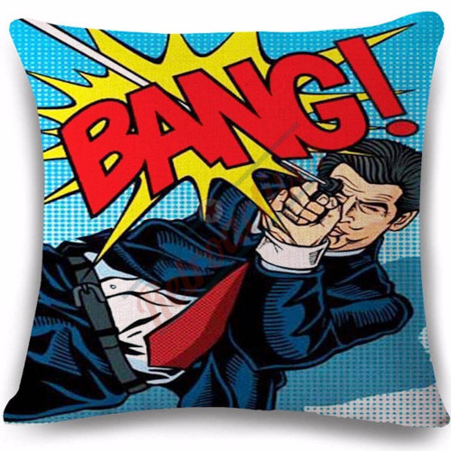 Pop Art Comic - BANG - Decorative Throw Pillow