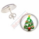 Christmas Glass Cabochon Handmade Earrings