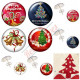 Christmas Glass Cabochon Handmade Earring Sets