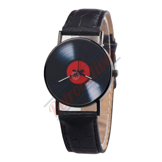 Retro Style Vinyl Record Quartz Unisex Watch