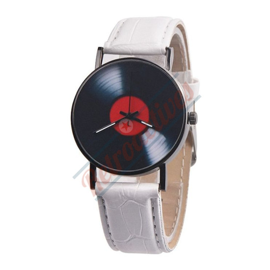 Retro Style Vinyl Record Quartz Unisex Watch