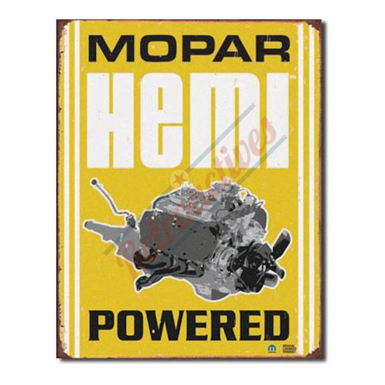 Mopar Hemi Powered Distressed Tin Sign