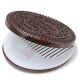 Chocolate Cookie Compact Mirror Comb Case-Dark
