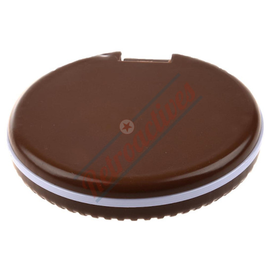 Chocolate Cookie Compact Mirror Comb Case-Dark