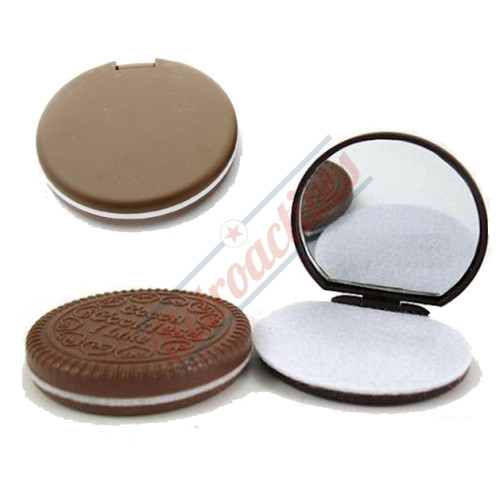 Chocolate Cookie Compact Mirror Comb Case-Milk Chocolate Cookie Compact Mirror Comb Case-Milk
