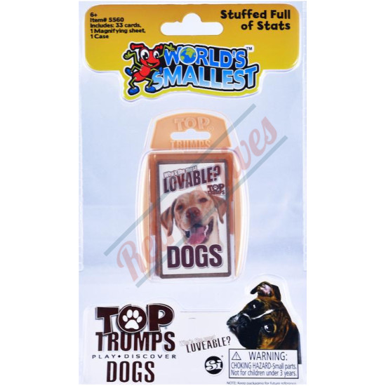 World's Smallest Top Trump Dogs Card Game