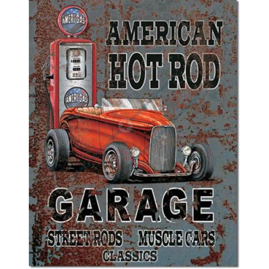 American Hot Rod Garage Tin Sign
