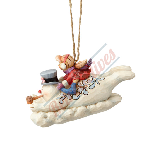 Frosty and Karen Sledding Ornament  - Frosty the Snowman By Jim Shore - 2018