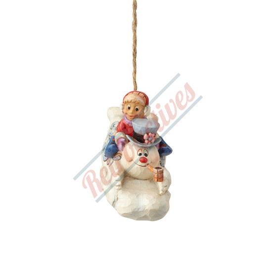 Frosty and Karen Sledding Ornament  - Frosty the Snowman By Jim Shore - 2018