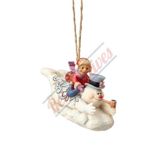 Frosty and Karen Sledding Ornament  - Frosty the Snowman By Jim Shore - 2018