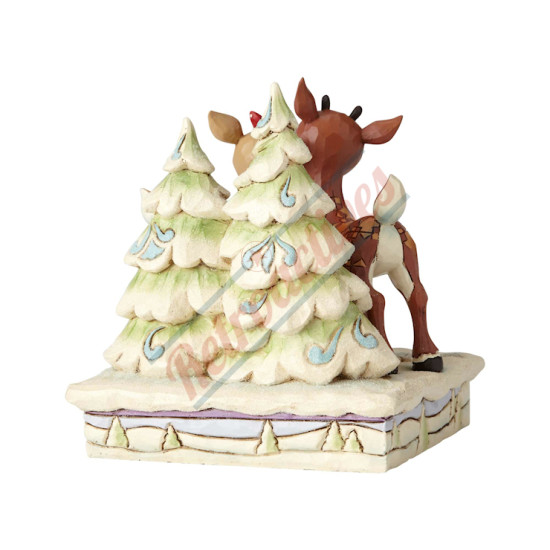Rudolph and Clarice By Trees Figurine By Jim Shore