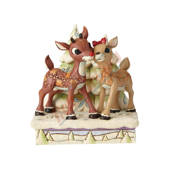 Rudolph and Clarice By Trees Figurine By Jim Shore