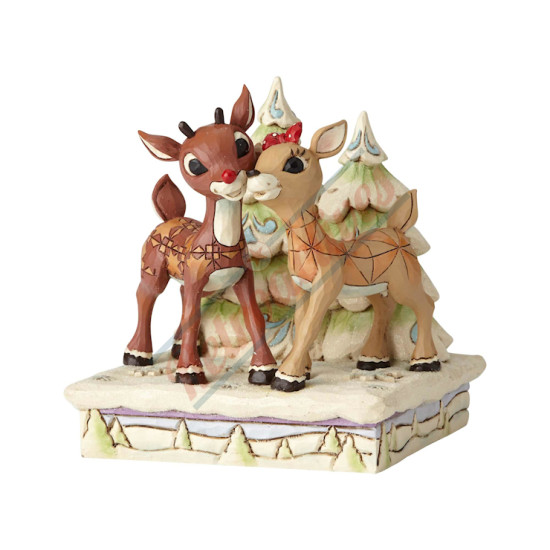 Rudolph and Clarice By Trees Figurine By Jim Shore