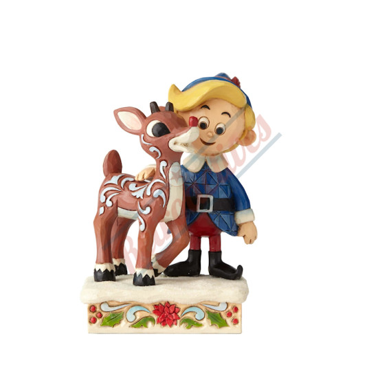 Hermey Hugging Rudolph Figurine By Jim Shore