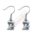 Silvertone Stand Mixer Drop Earrings