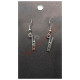 Silvertone Clothes Pin Drop Earrings