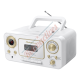 Studebaker Retro Portable CD Player-AM/FM Radio-Cassette Player-White and Gold