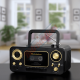 Studebaker Retro Portable CD Player-AM/FM Radio-Cassette Player-Black and Gold