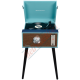 Studebaker Floor Stand Turntable CD Player Analog FM Radio in Teal