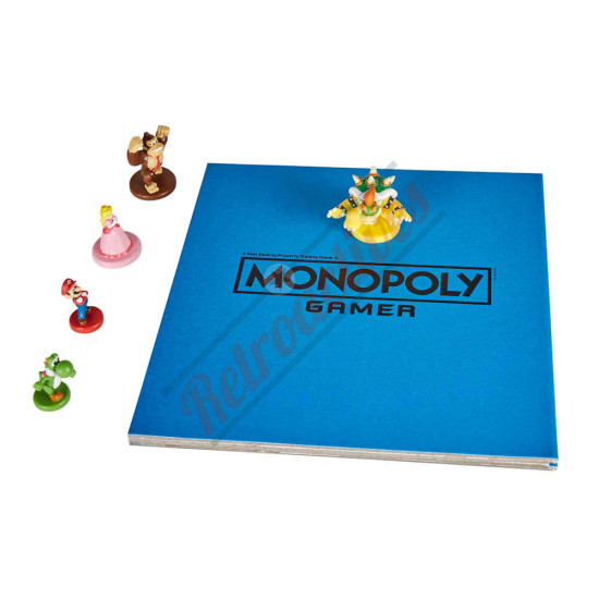Vintage, Complete Monopoly Gamer Nintendo Mario Bros Battle Edition- 12in  Sq