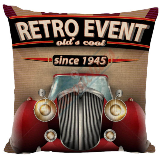 Vintage Roadster - Retro Event Old's Coo - Decorative Throw Pillow