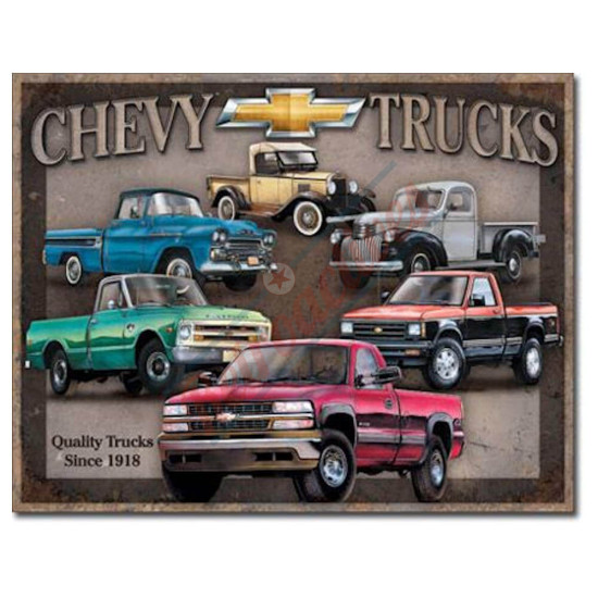 Chevy Truck Tribute Tin Sign