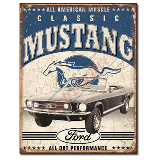Classic Ford Mustang Tin Sign