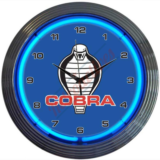 Ford Cobra Blue Neon Clock