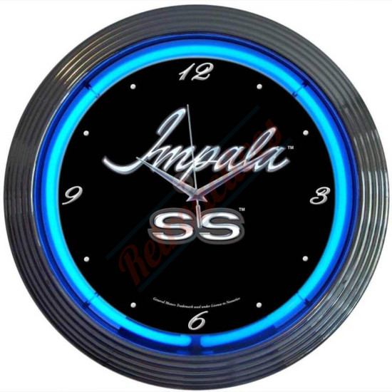 Chevrolet Impala SS Blue Neon Clock
