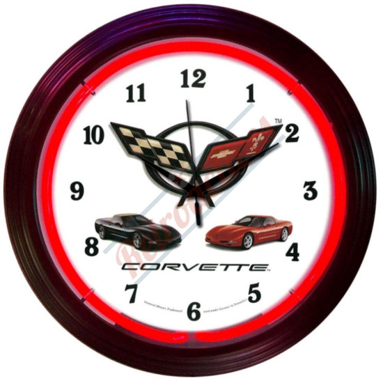 Chevrolet Corvette C5  Red Neon Clock