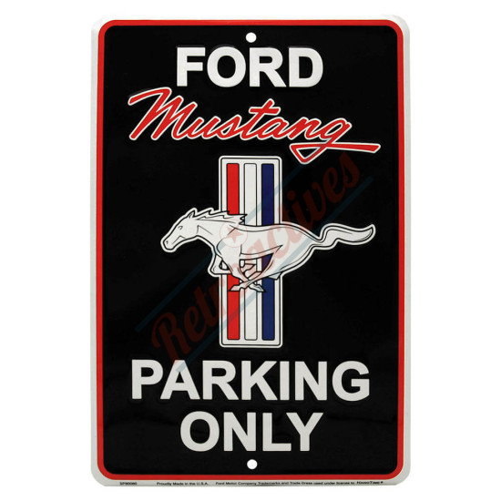 Ford Mustang Parking Only Tin Sign