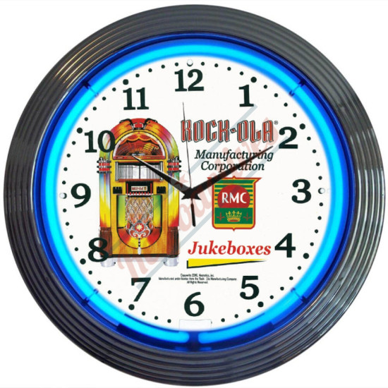 Rock-Ola RMC  Jukebox Blue Neon Clock