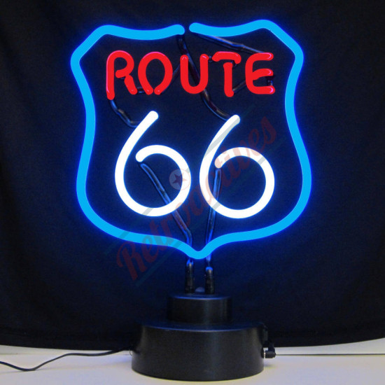 Route 66 Highway Sign Neon Sculpture