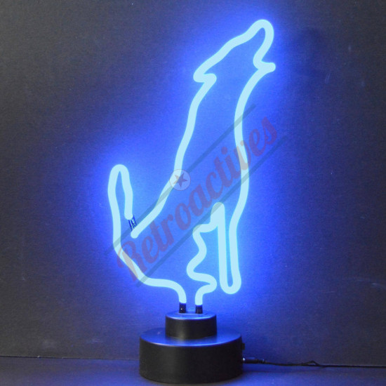 Howling Wolf Neon Sculpture