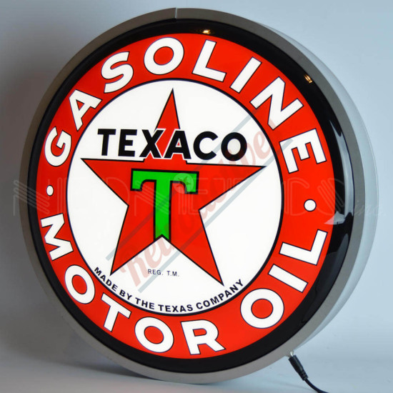 Texaco Motor Oil 15 Inch Round Backlit LED Sign