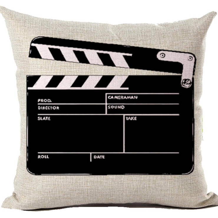 Retro Movie Clapperboard Decorative Throw Pillow Retroactives Com