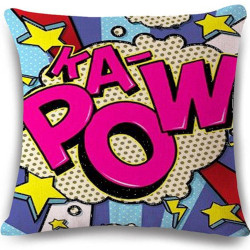 Pop Art Comic Dotted Pop Decorative Throw Pillow