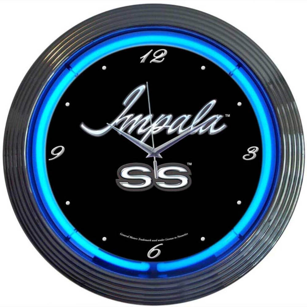 Chevrolet Yellow Neon Clock