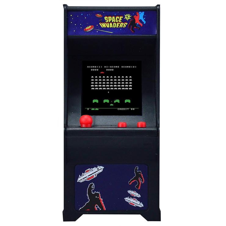 Palm Size w/ Authentic Sounds&Joystick Space Invaders Classic Tiny Arcade Game 